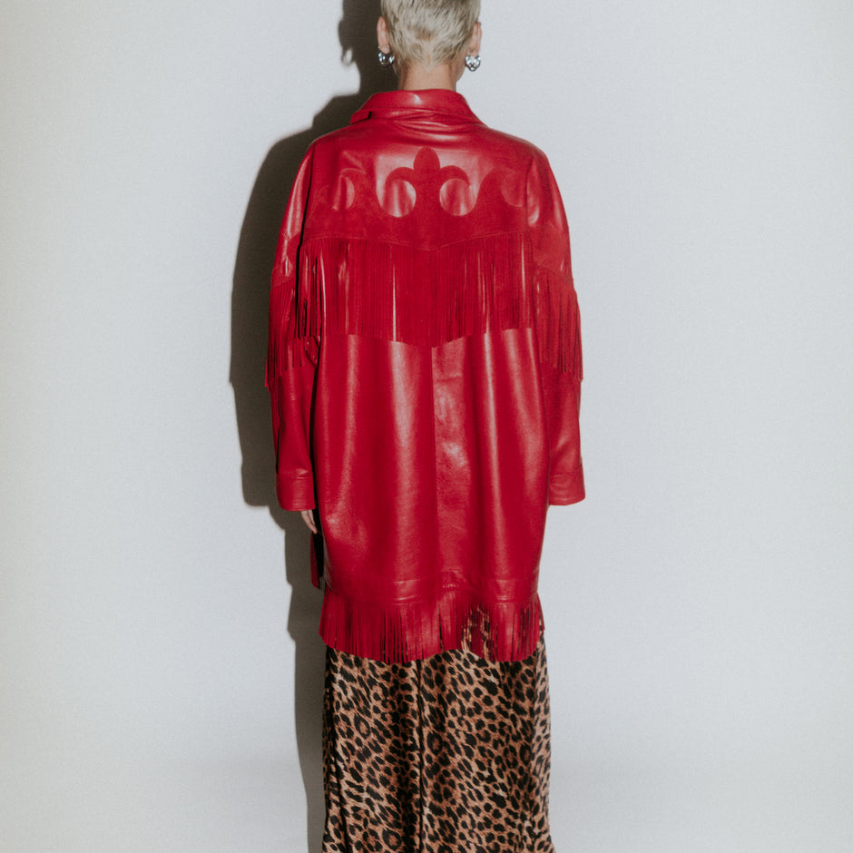 Chaqueta oversized Coyote roja