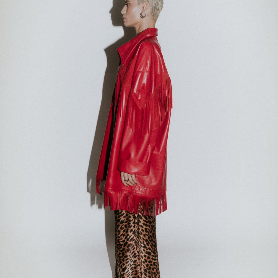 Chaqueta oversized Coyote roja