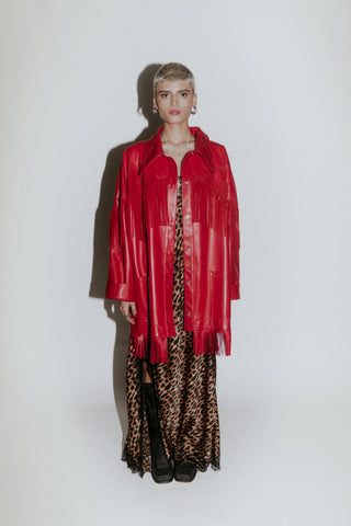 Chaqueta oversized Coyote roja
