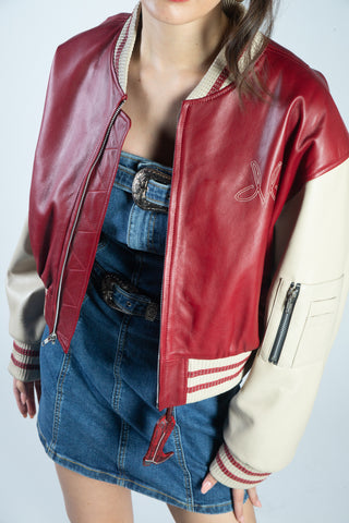 Chamarra Bomber Dúo Rojo