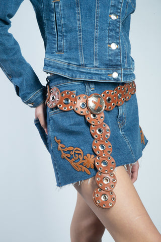 Mini Falda Pockets Light Denim