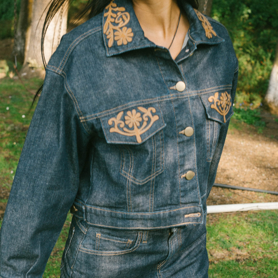 Chamarra Pockets denim