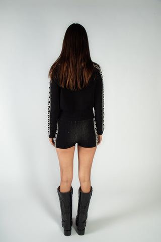 Short Cárdigan Charro Negro