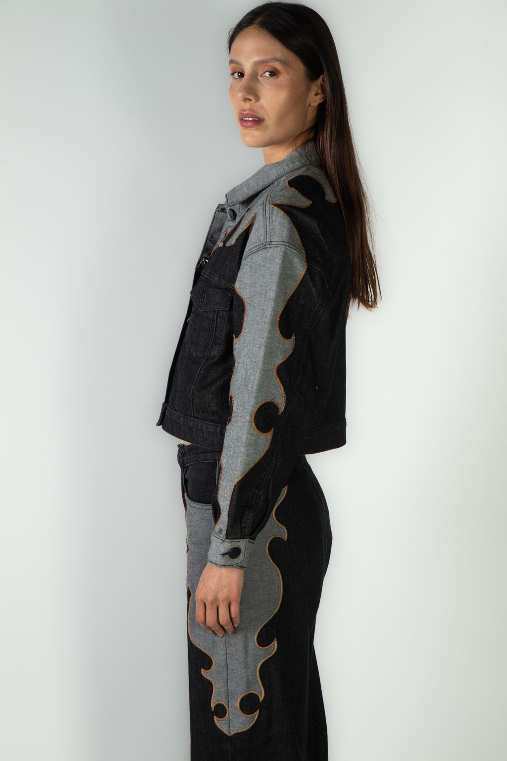Chamarra Forastera Black Denim