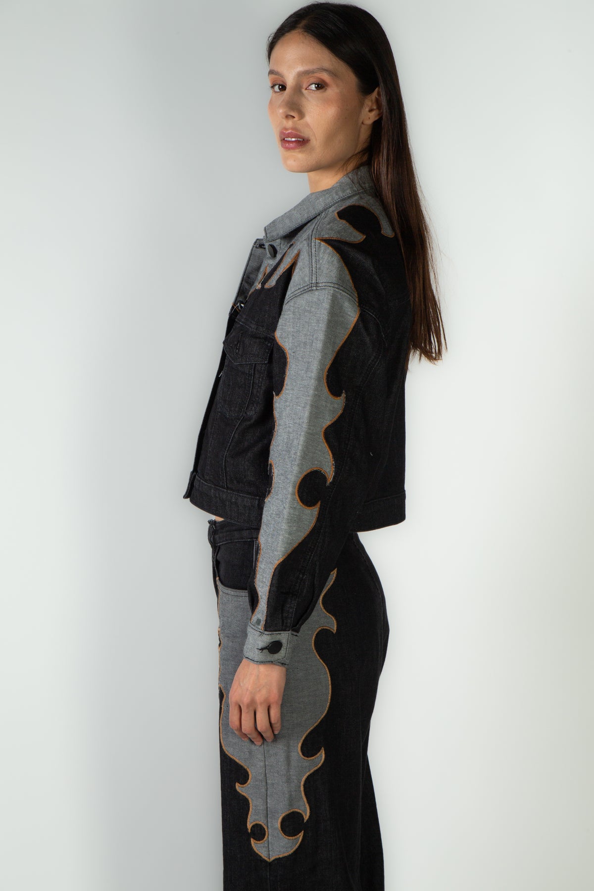 Chamarra Forastera Black Denim