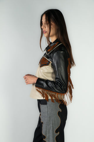 Chamarra Pockets Dúo con Flecos (Mujer)