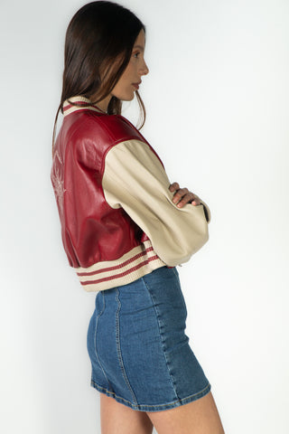 Chamarra Bomber Dúo Rojo