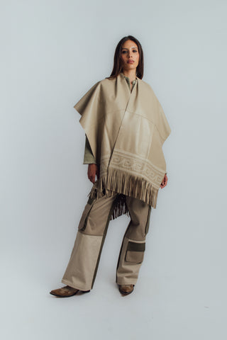 Bone Leather Poncho