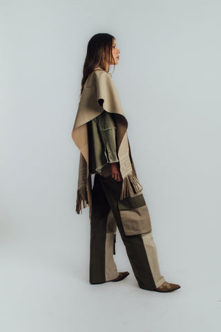 Bone Leather Poncho