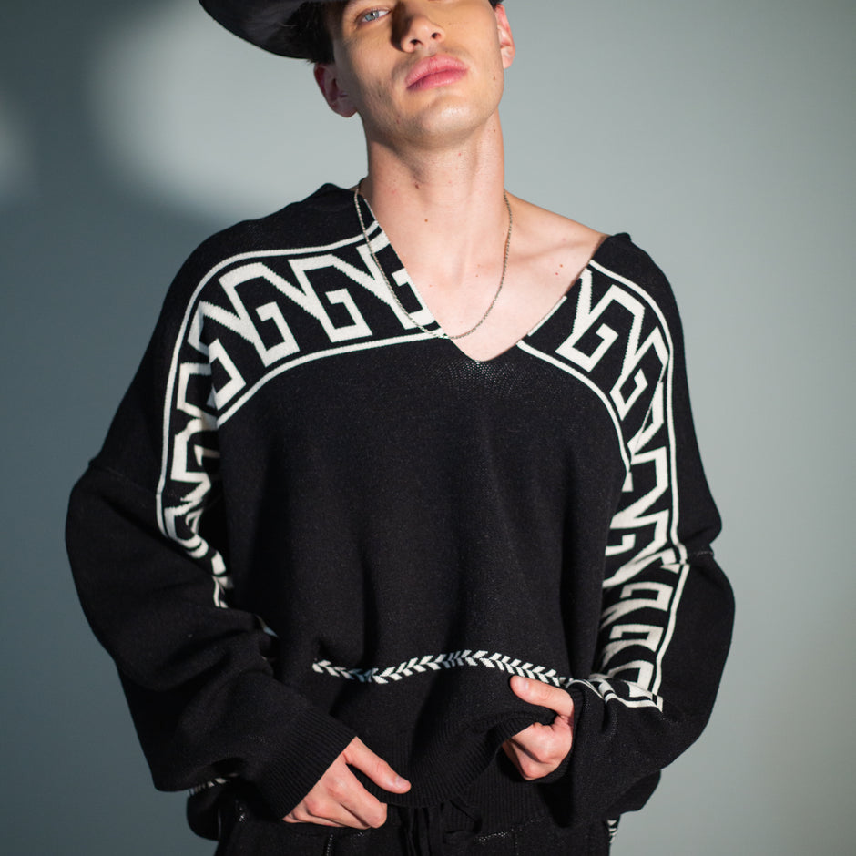 Charro tracksuit negro y hueso (Hombre)