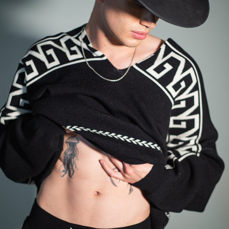Charro tracksuit negro y hueso (Hombre)