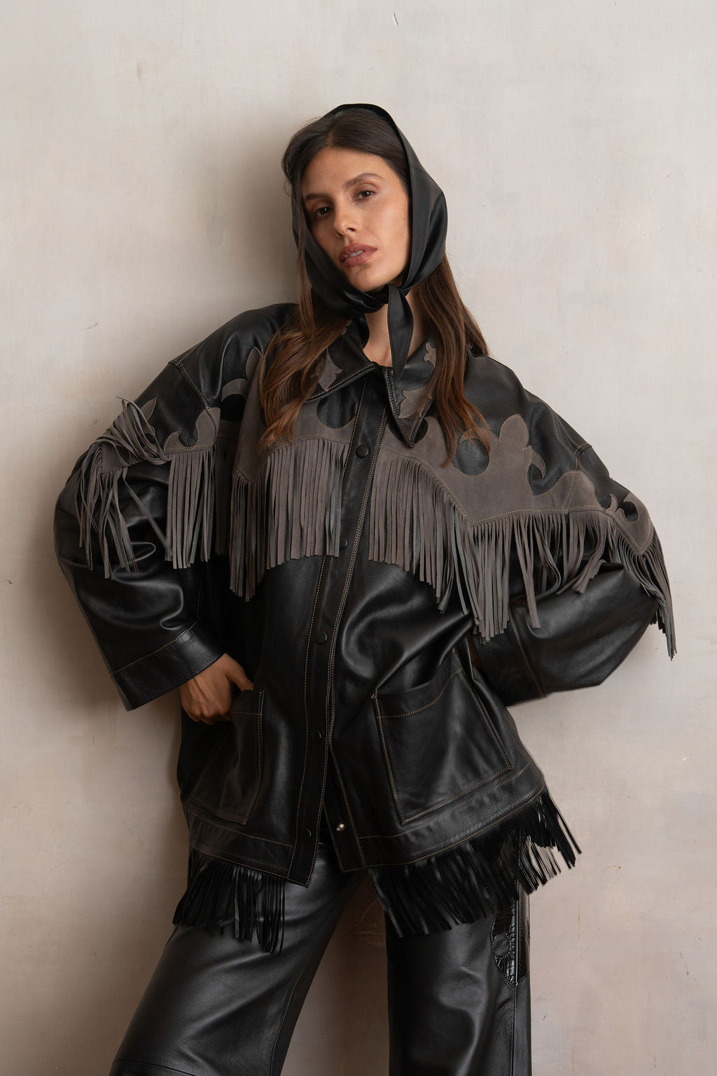 Chaqueta Oversized Coyote Ceniza