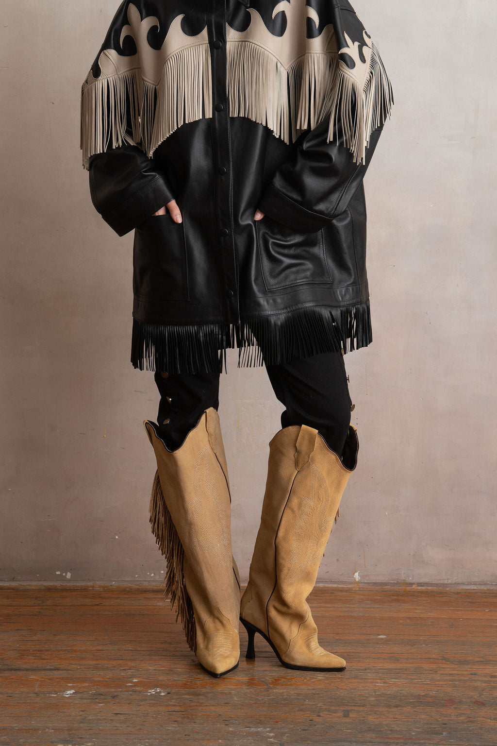 Botas Jornada Stiletto con Flecos