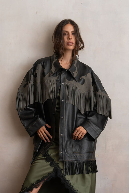 Chaqueta Oversized Coyote Ceniza
