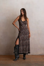 Slip dress largo cheetah