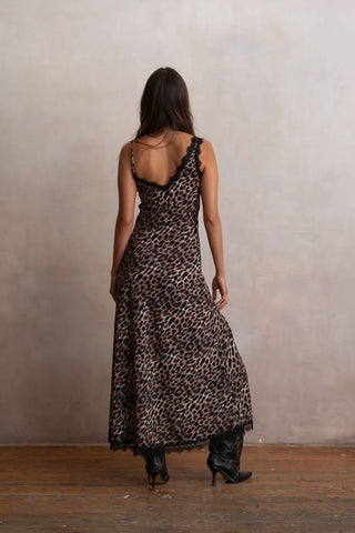 Cheetah long slip dress