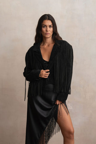 Chaqueta Selena Delgada Negra