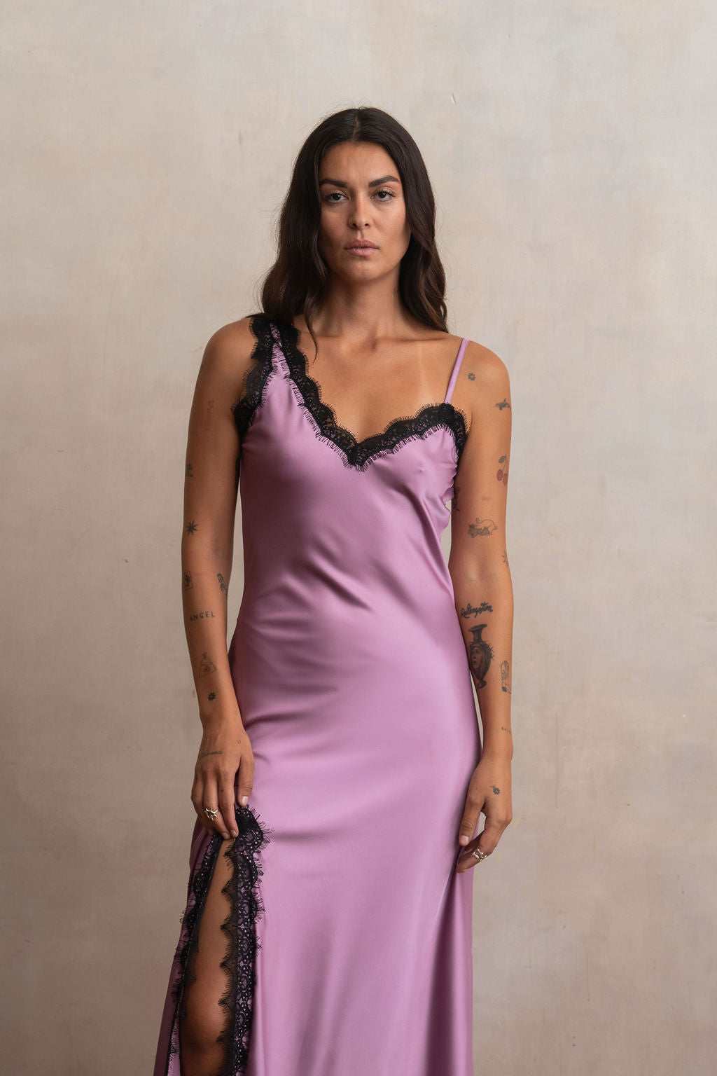 Slip Dress Largo Uva