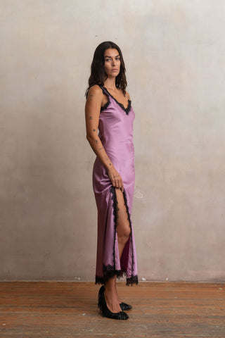 Slip Dress Largo Uva