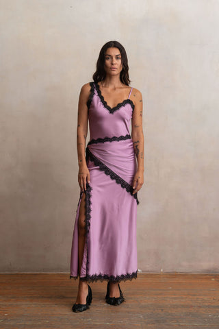 Slip Dress Largo Uva