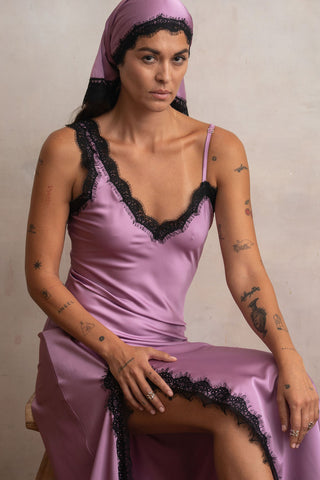 Slip Dress Largo Uva