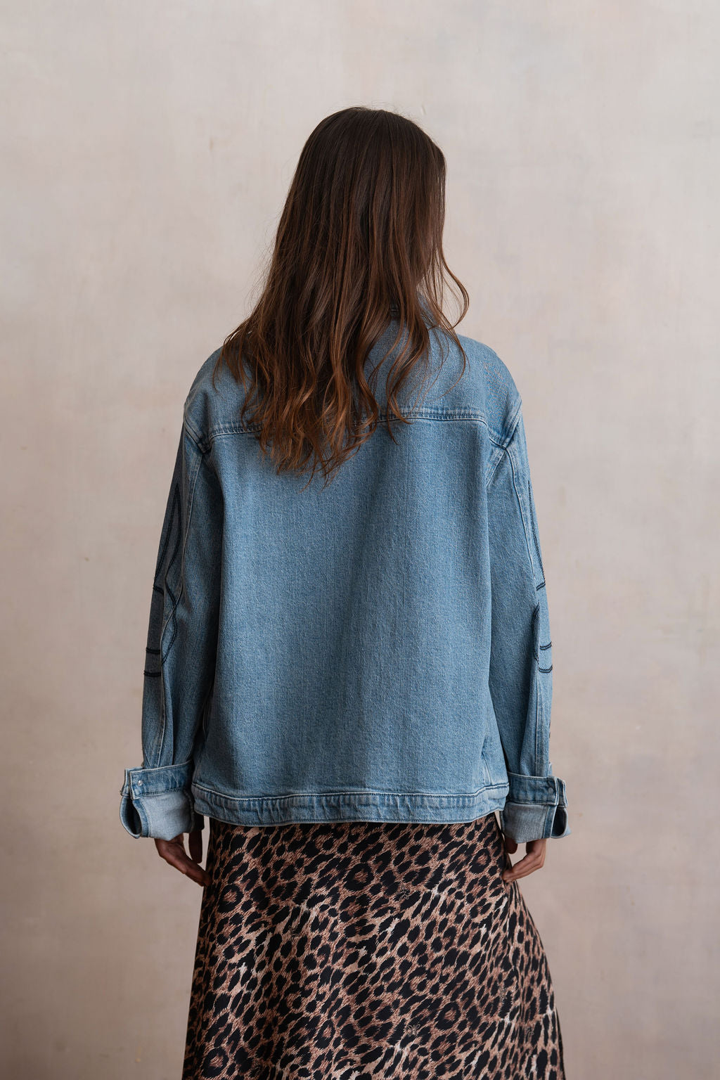 Chamarra Grecas Light Denim