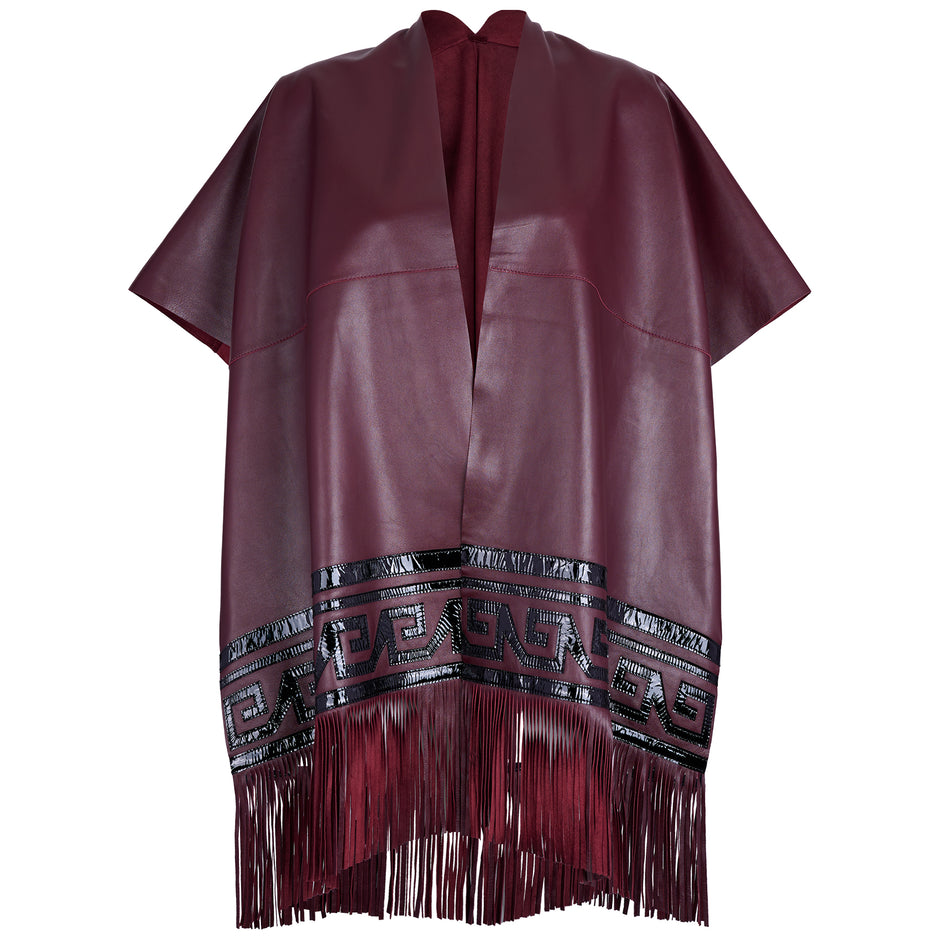 Poncho de Cuero Vino