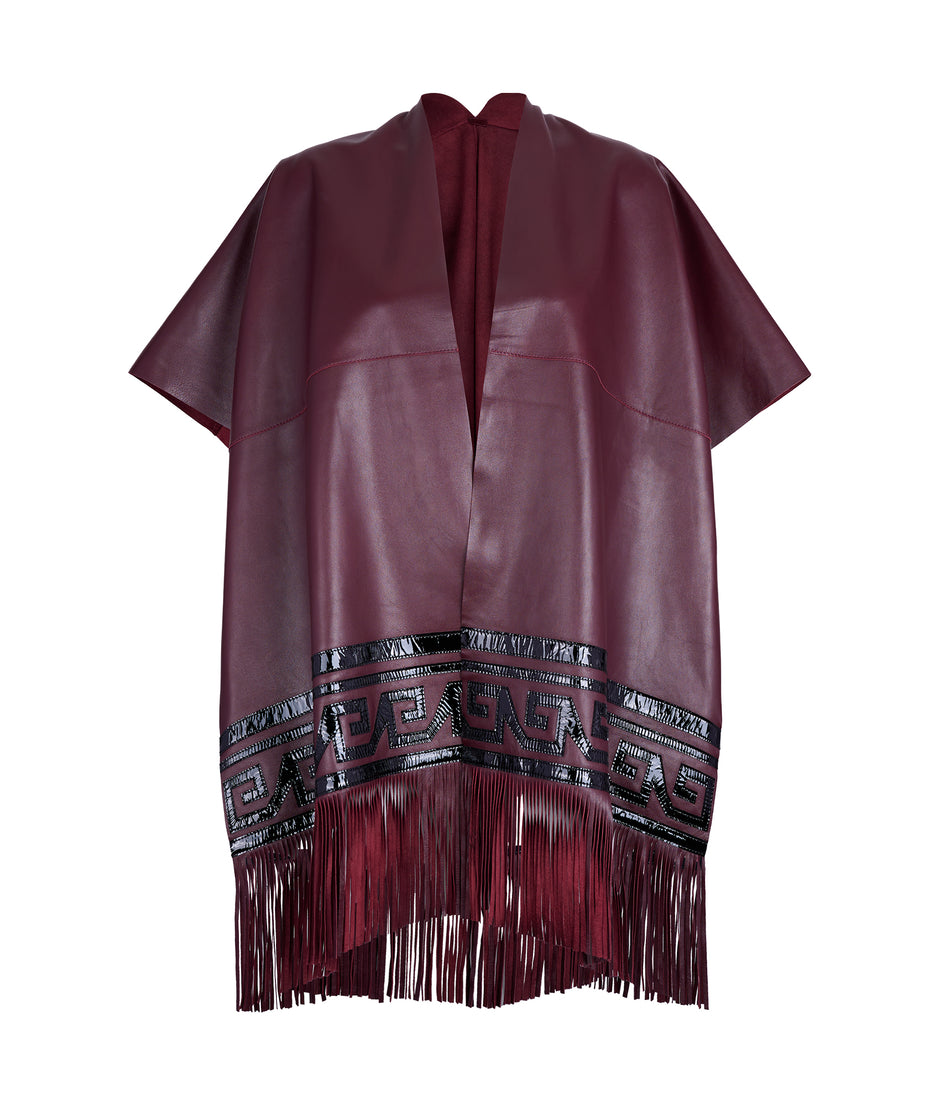 Poncho de Cuero Vino