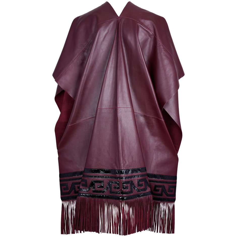 Poncho de Cuero Vino