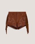 Short Caravana Camel con Flecos