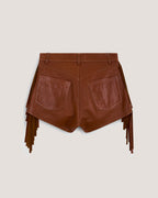 Short Caravana Camel con Flecos