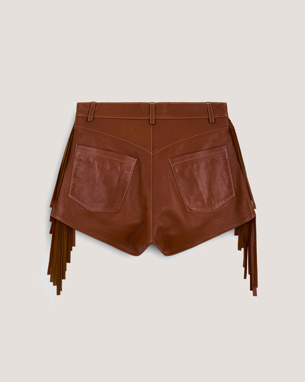 Short Caravana Camel con Flecos