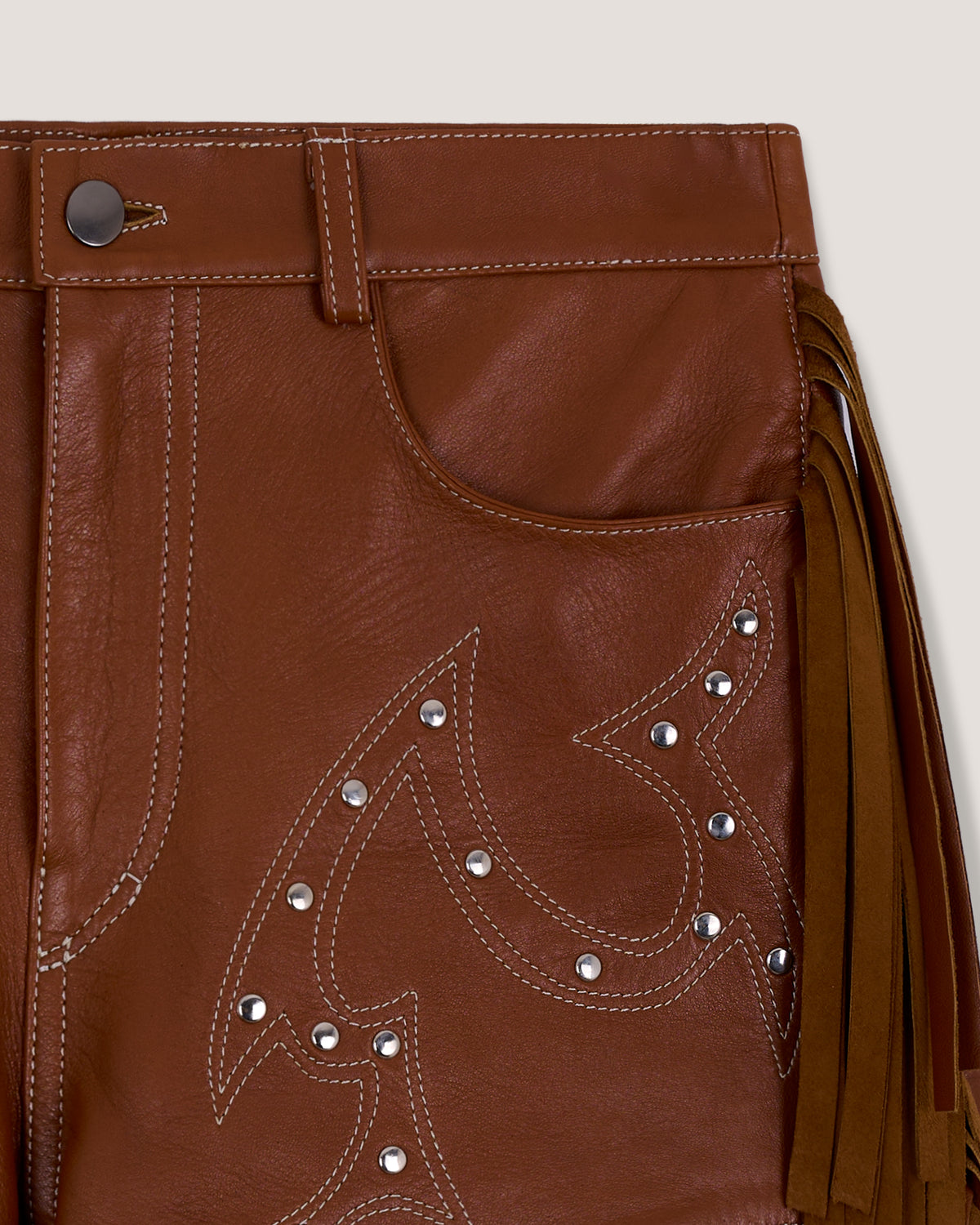 Short Caravana Camel con Flecos