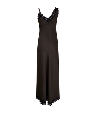 Slip Dress Asimétrico Chocolate