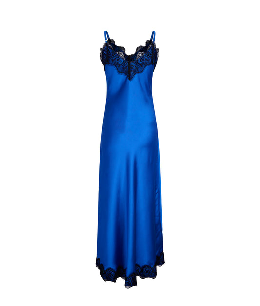 Slip dress largo royal blue