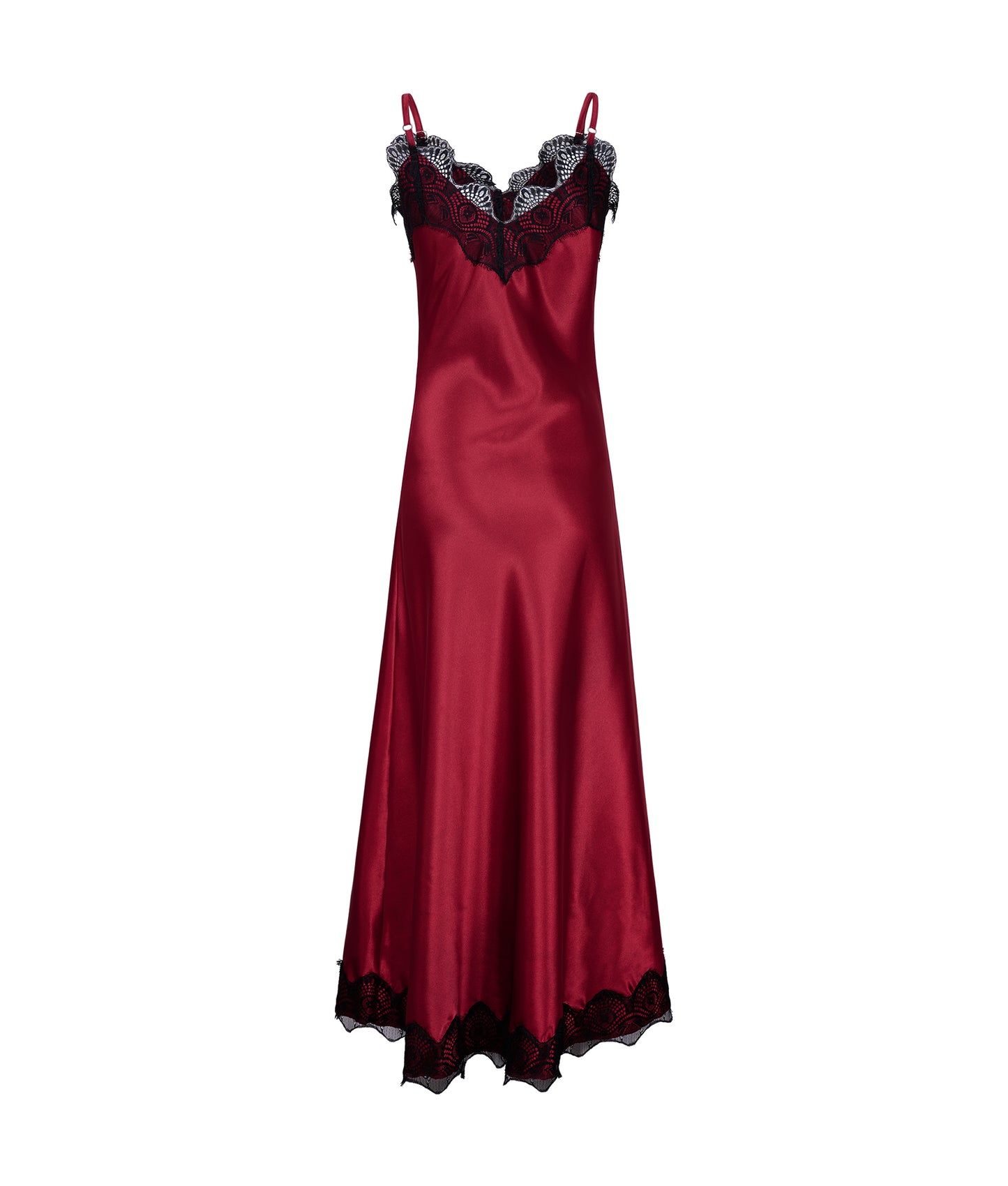 Slip dress largo tinto