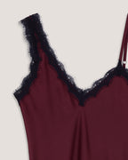 Slip Dress Asimétrico Tinto