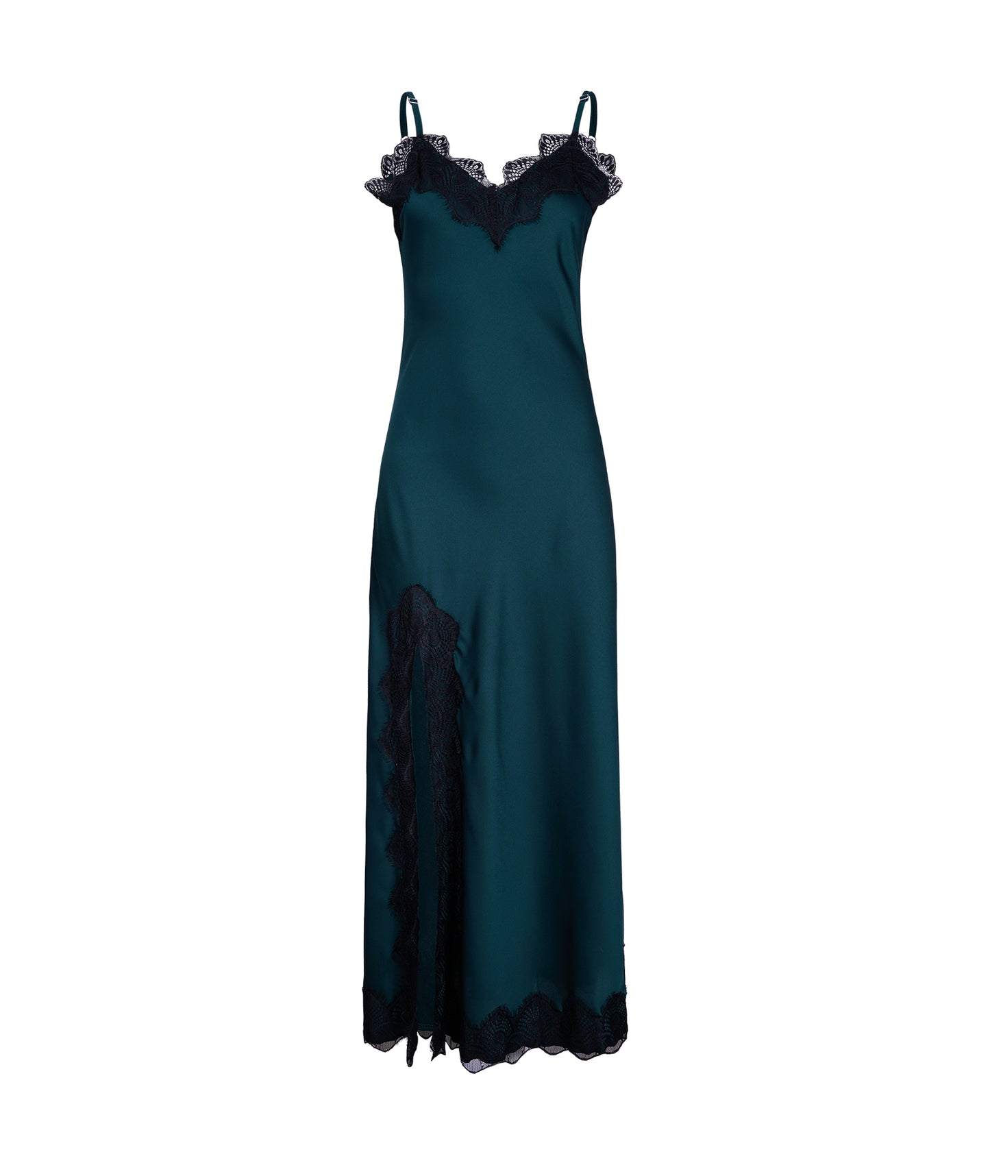 Slip dress largo verde