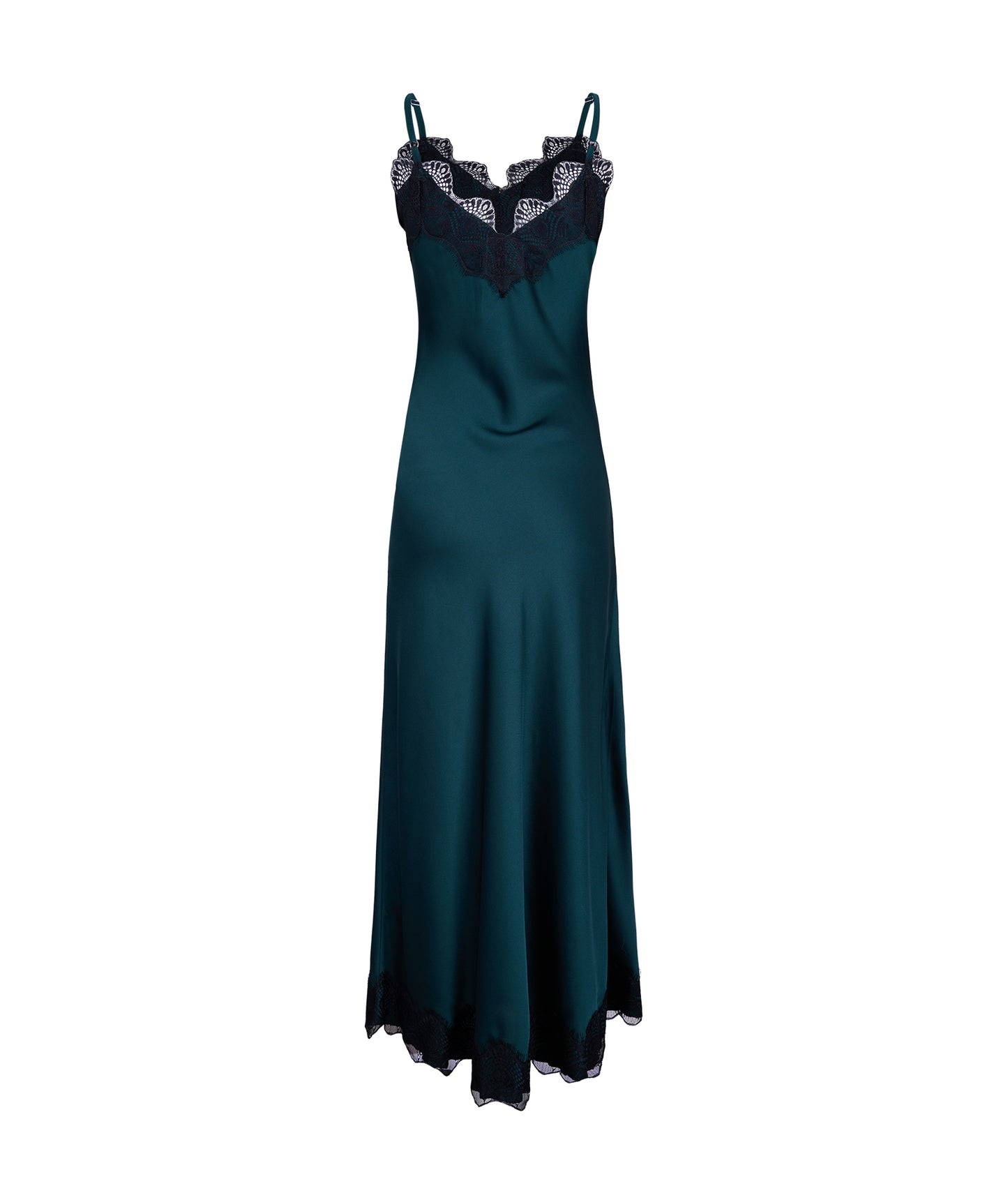 Slip dress largo verde