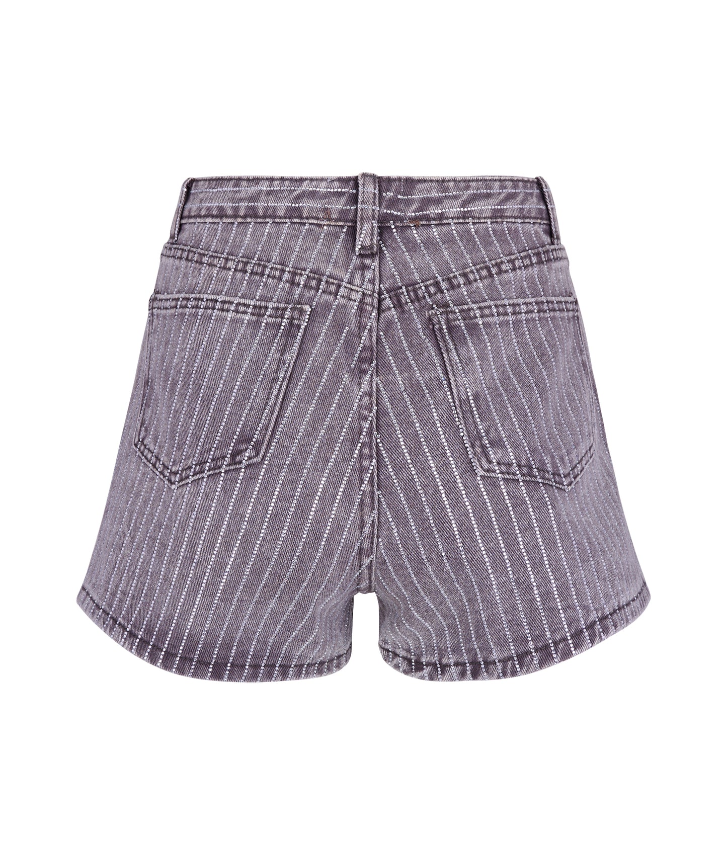 Pinstriped denim set gris