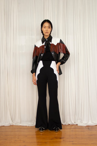 Camisa Clásica Flecos Duo Negra