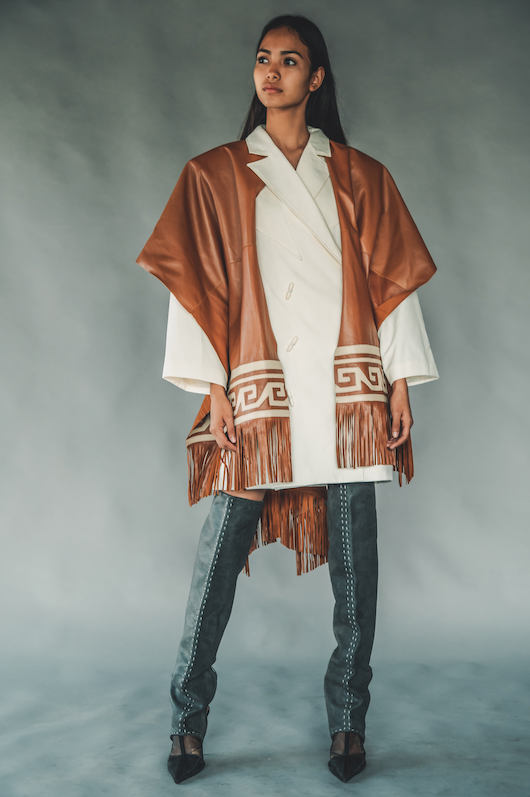 PONCHO REVERSIBLE MIEL