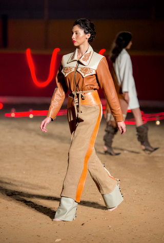 Honey leather pocket jacket